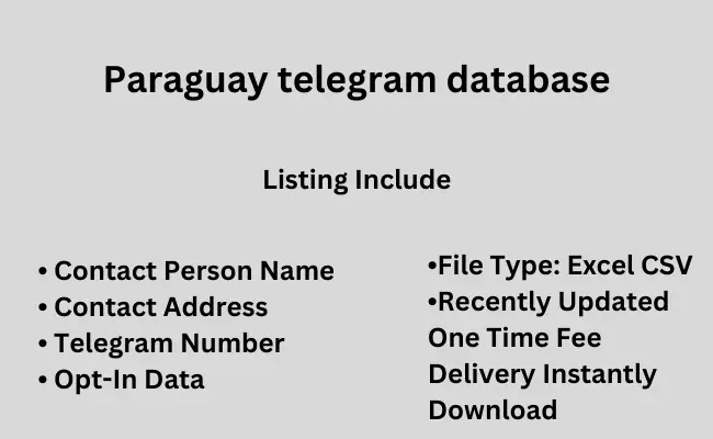Paraguay telegram database