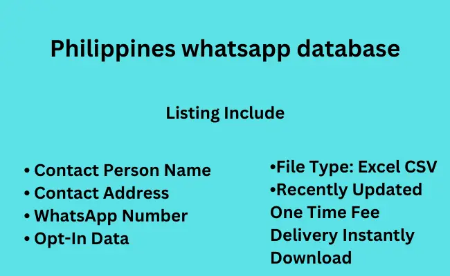 Philippines whatsapp database