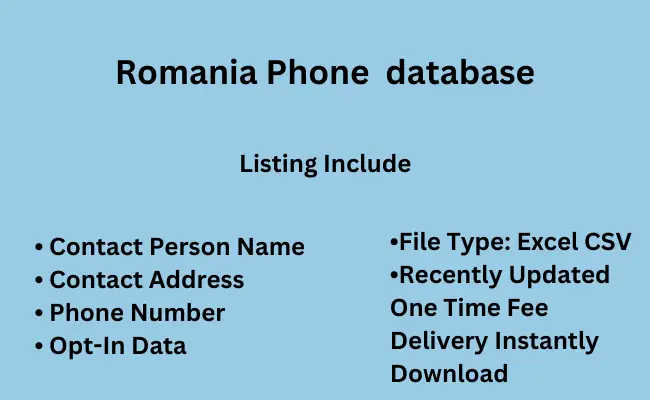 Romania phone database