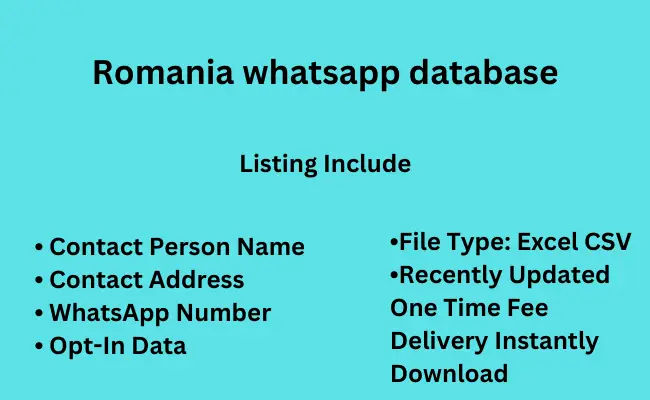 Romania whatsapp database