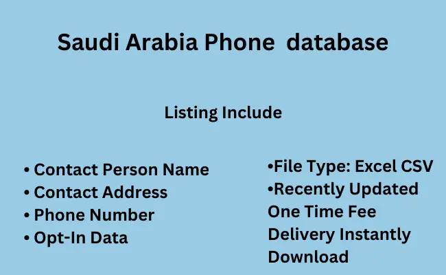 Saudi Arabia phone database