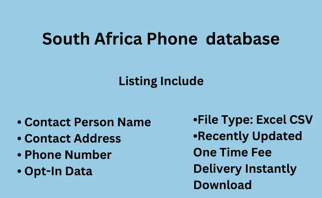 South Africa phone database