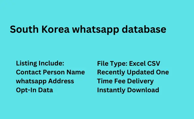 South Korea whatsapp database