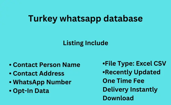 Turkey whatsapp database