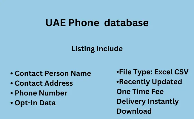 UAE phone database