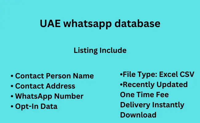 UAE whatsapp database